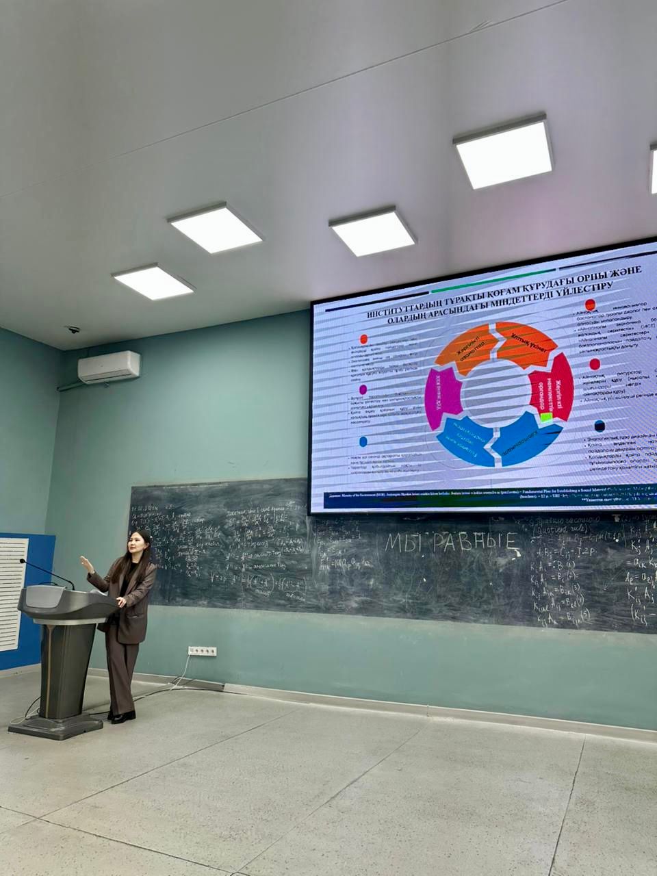 Әл-Фараби атындағы ҚазҰУ-дың Қиыр Шығыс кафедрасының аға оқытушысы Қазақ ұлттық қыздар педагогикалық университетінде тұрақты даму мәселелері бойынша дәріс оқыды